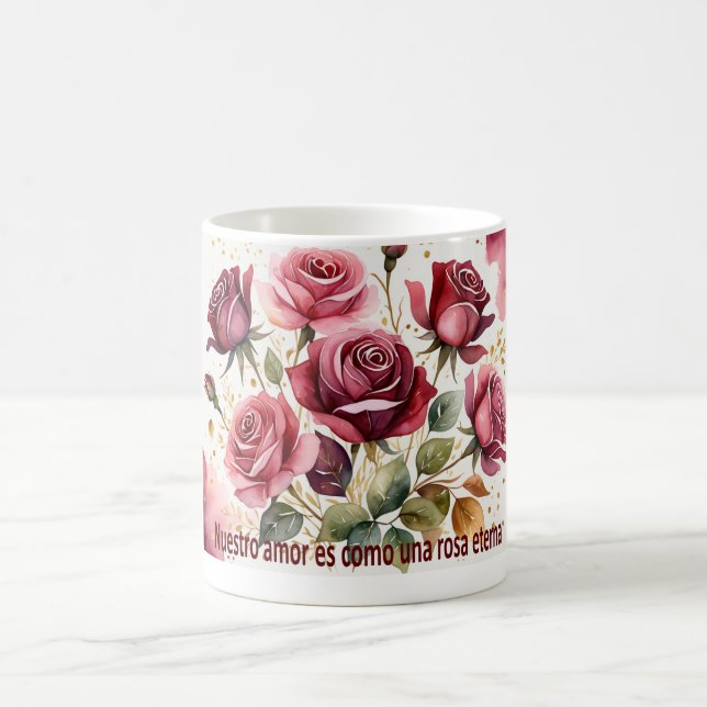 Mug 'Nuestro amor es como una rosa eterna (Centre)