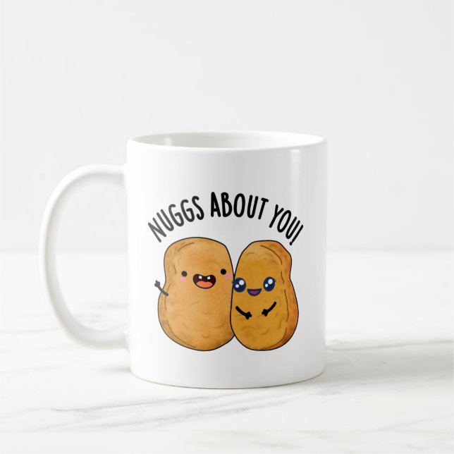 Mug Nuggs À Propos De Vous Drôle Nourriture Nugget Pun (Gauche)