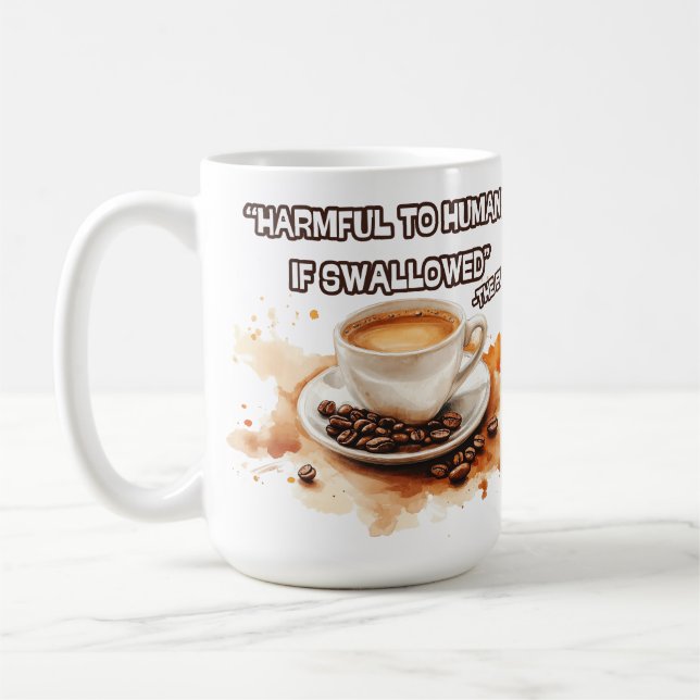 Mug "Nuisible aux humains s'ils sont avalés" (Gauche)