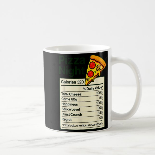 Mug Nuit de l'amant de Zza Drôle Faits nutritionnels C (Droite)