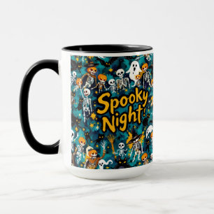 Mug Nuit déplaisante, Halloween, par Natasha Us