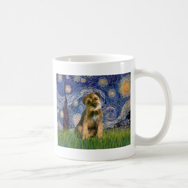Mug Nuit étoilée - Border Terrier #1 (Droite)