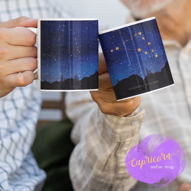 Mug Nuit étoilée Capricorne Constellation du zodiaque  (Créateur téléchargé)