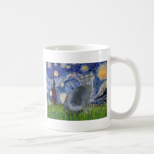 Mug Nuit étoilée - Chat bleu russe 2