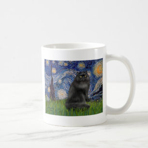 Mug Nuit étoilée - chat perse noir