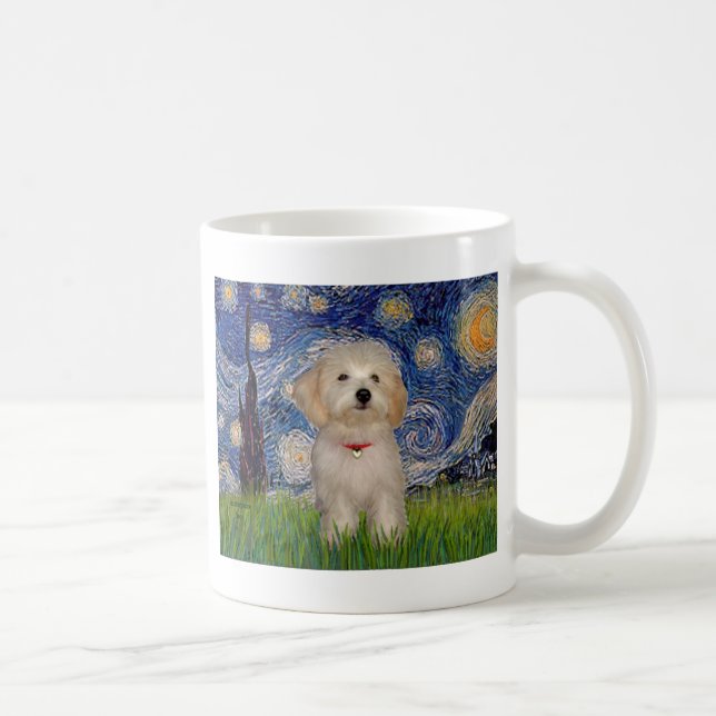 Mug Nuit étoilée - Chiot Havanais (Droite)