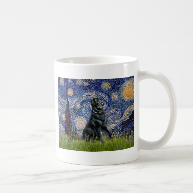 Mug Nuit étoilée - Retriever à poil plat 2 (Droite)