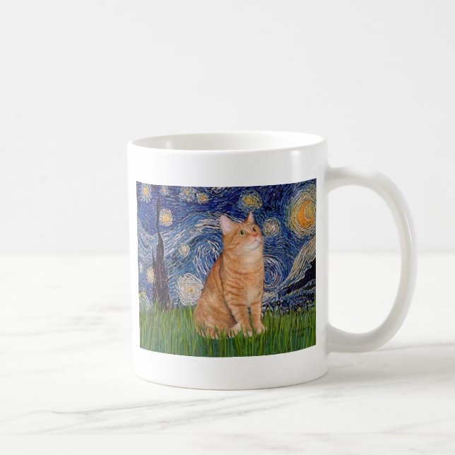 Mug Nuit étoilée - Tabby orange 46 (Droite)