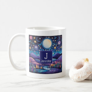 Mug Nuit lunaire Big Lune Paysage Monogramme