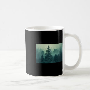 Mug Nuit Nature Arbres Extérieur Forêt Verte Montagnes