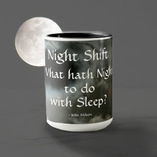 Mug Nuit Shift Pleine lune Night quote personnalisable