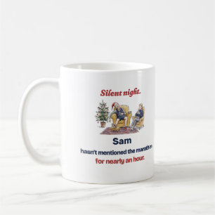 Mug Nuit silencieuse Course personnalisée drôle de Noë
