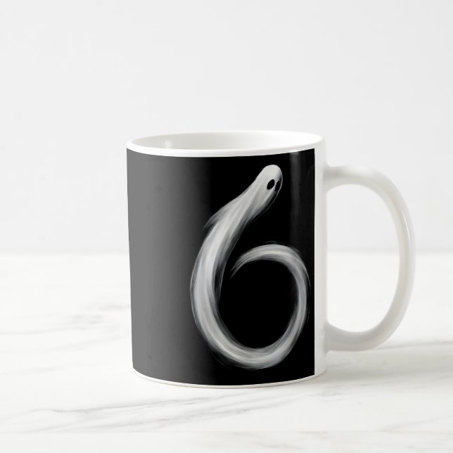 Mug Number 6 Ghost Funny Six Seven 67 Halloween Meme  (Droite)