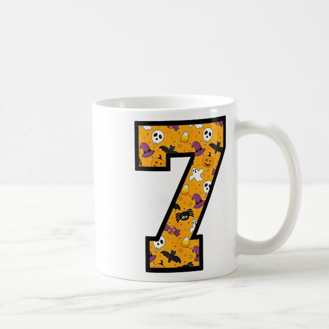 Mug Number 7 Funny Meme Saying 6 7 Six Seven Halloween (Droite)