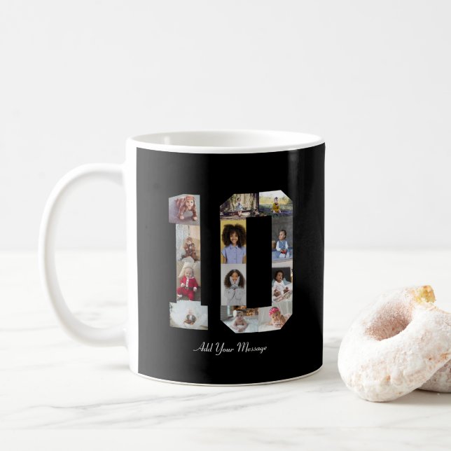 Mug Numéro 10 Collage photo (Avec donut)