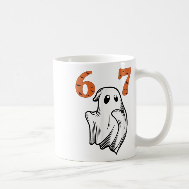 Mug Numéro 67 Correspondant Six Sept 6 7 Mème Hallowee (Droite)
