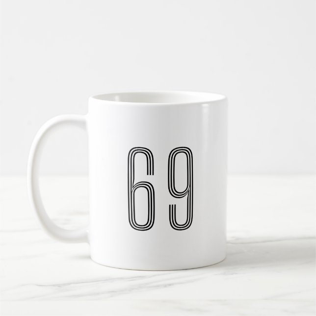 Mug Numéro 69 Femme/Épouse sur mesure, Cadeau de fianc (Gauche)