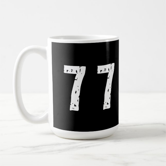 Mug Numéro de sport 77 (Gauche)