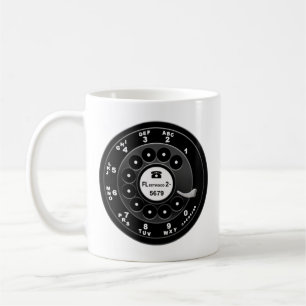Mug Numéro de téléphone Rotary - Personnalisé 921