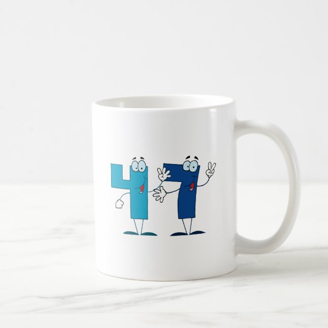 Mug Numéro heureux 47 (Droite)