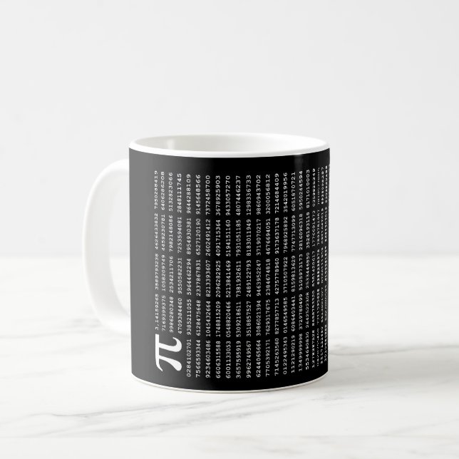 Mug Numéro Pi 1000 Premiers Chiffres | Symbole mathéma (Devant gauche)