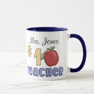 Mug Numéro un enseignant, #1 enseignant Design d'art d