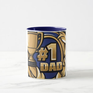 Mug Numéro Un papa Trophée Conception