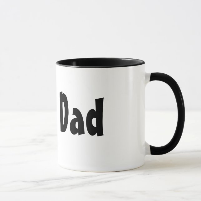 Mug Numéro une cravate de faux de rayures de noir du (Droite)
