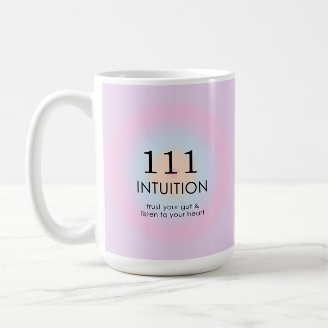 Mug Numérologie moderne des nombres anges 111 Intuitio (Gauche)
