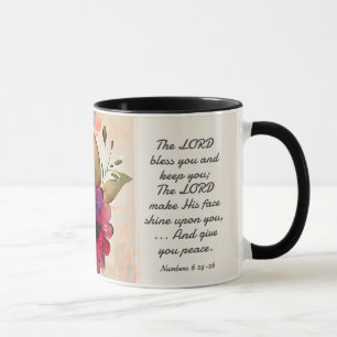 Mug Numéros 6 24-26 Lord Vous Bénit Floral Aquarelle