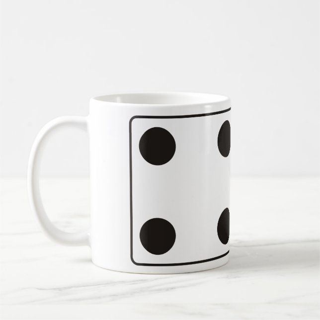 Mug Numéros DICE pips 4 & 3 + vos idées (Gauche)