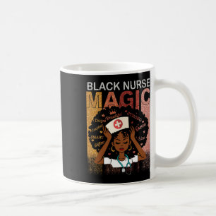Mug Nurse Black Woman Magic Afro Melanin Queen Black H