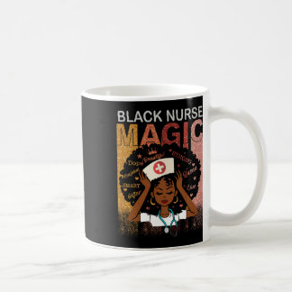 Mug Nurse Black Woman Magic Afro Melanin Queen Black H