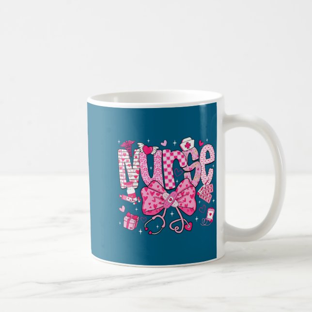 Mug Nurse Valentine's Day Heart Stethoscope Er Icu Nic (Droite)