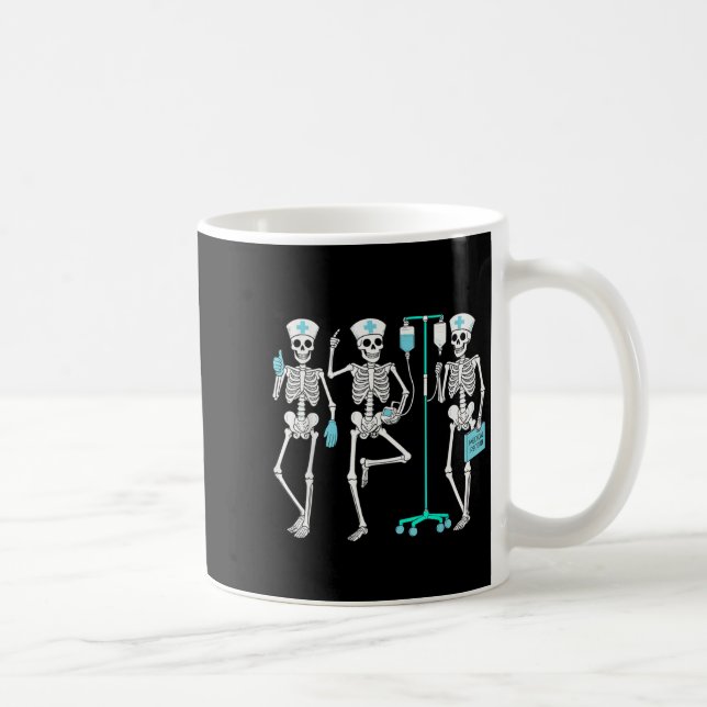 Mug Nursing Halloween Skeleton Nurse Healthcare Soky N (Droite)