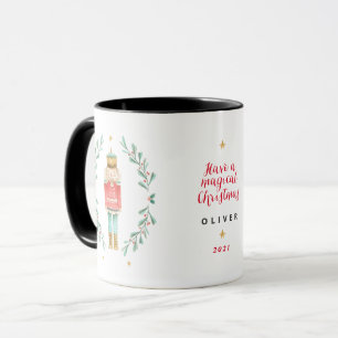 Mug Nutcracker aquarelle botanique mignon Noël Cof