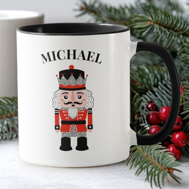Mug Nutcracker de Noël personnalisé (An elegant Christmas nutcracker holiday mug)