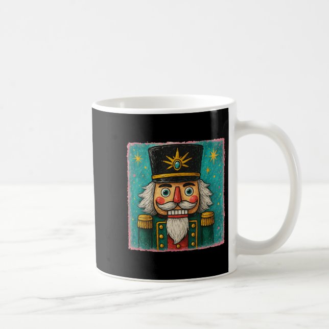 Mug Nutcracker Merry Christmas Men Women Kids Painting (Droite)