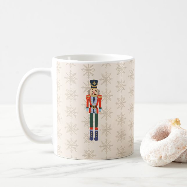 Mug Nutcracker Snowflake Pattern Holiday  (Avec donut)