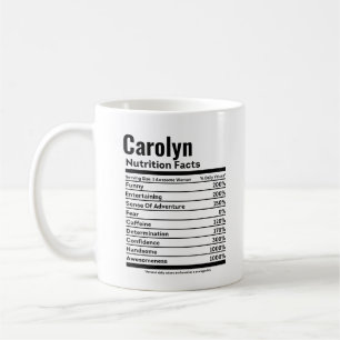 Mug Nutrition Facts Drôle Nom personnalisé