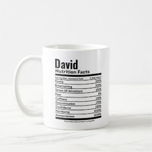 Mug Nutrition Facts Drôle Nom personnalisé