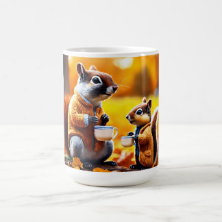 Mug "Nutty Delight : Squirrel tea take Print Mug"