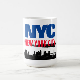 Mug NYC New York City USA Retro Vintage Bleu Rouge Bla