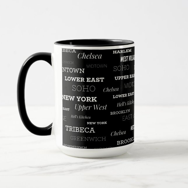 Mug NYC noir et blanc New York (Gauche)