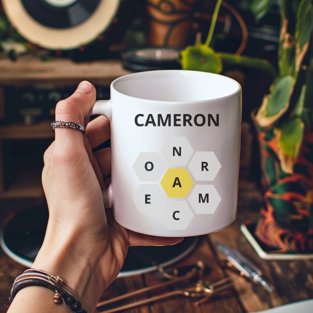 Mug Nyt Spelling Bee, Nom Personnalisé Wordle (Créateur téléchargé)