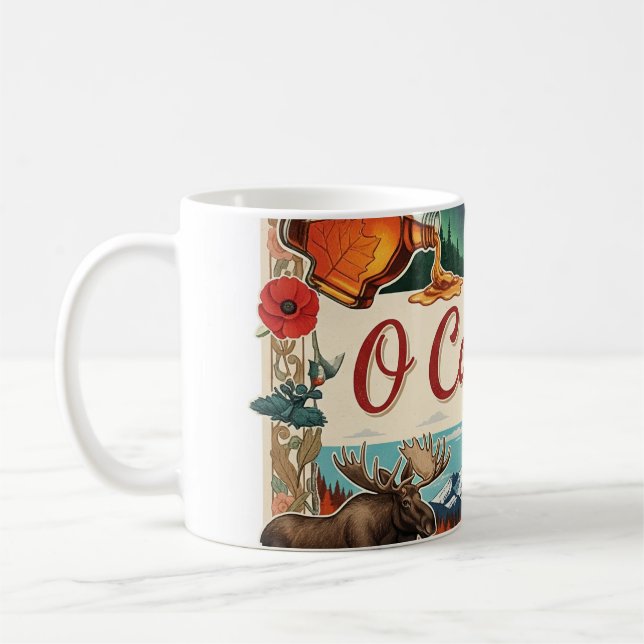 Mug O Canada Collage – Vintage Patriotique  (Gauche)