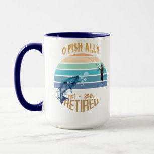 Mug ☕ 🎣 "O-Fish-Ally Retraité : Morning Bliss 2025 !"