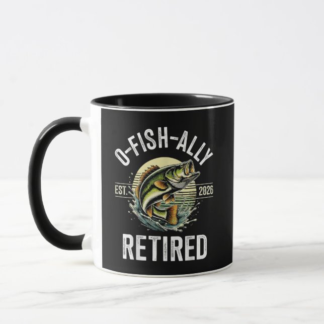 Mug O-Fish-Ally Retraité Pêcheur 2026 Pêche (Gauche)