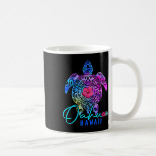 Mug Oahu Hawaii Hawaïen Tie Dye Tortue de Mer Vacances