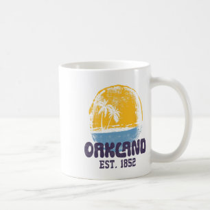 Mug Oakland Californie Rétro Surfeur Vintage Plage Pou